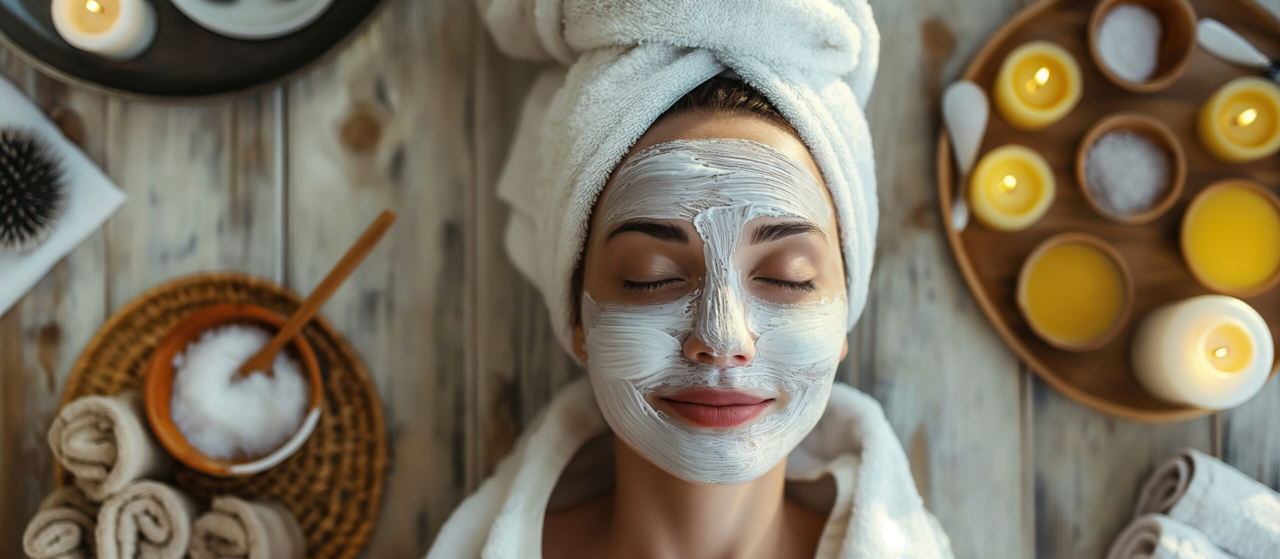 Girl doing spa treatments photo